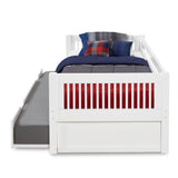 Camaflexi Twin Size Day Bed - Mission Headboard - White Finish / 2 Style Options