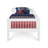 Camaflexi Twin Size Day Bed - Mission Headboard - White Finish / 2 Style Options