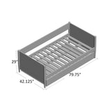 Mid-Century Modern Twin Size Day Bed with Twin Trundle - 3 Color Options