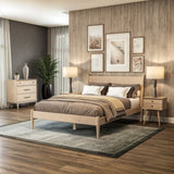 Mid-Century Panel Bed - 5 Color Options/4 Size Options