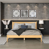 Mid-Century Panel Bed - 5 Color Options/4 Size Options