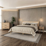 Mid-Century Panel Bed - 5 Color Options/4 Size Options