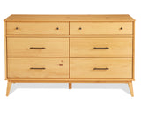 Mid-Century Six Drawer Dresser - 5 Color Options