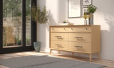 Mid-Century Six Drawer Dresser - 5 Color Options