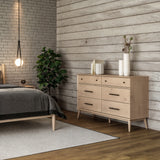 Mid-Century Six Drawer Dresser - 5 Color Options