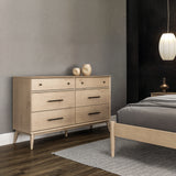 Mid-Century Six Drawer Dresser - 5 Color Options