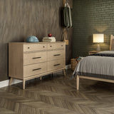 Mid-Century Six Drawer Dresser - 5 Color Options