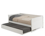 Mid-Century Modern Twin Size Day Bed with Twin Trundle - 3 Color Options