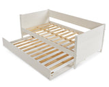 Mid-Century Modern Twin Size Day Bed with Twin Trundle - 3 Color Options