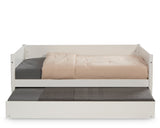 Mid-Century Modern Twin Size Day Bed with Twin Trundle - 3 Color Options