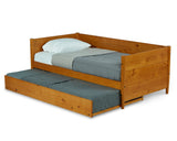 Mid-Century Modern Twin Size Day Bed with Twin Trundle - 3 Color Options