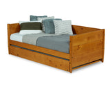 Mid-Century Modern Twin Size Day Bed with Twin Trundle - 3 Color Options
