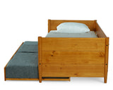 Mid-Century Modern Twin Size Day Bed with Twin Trundle - 3 Color Options