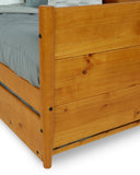 Mid-Century Modern Twin Size Day Bed with Twin Trundle - 3 Color Options