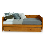 Mid-Century Modern Twin Size Day Bed with Twin Trundle - 3 Color Options