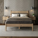 Mid-Century Panel Bed - 5 Color Options/4 Size Options