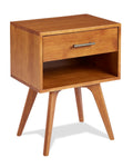 Mid Century Modern One Drawer Nightstand - 3 Finishes