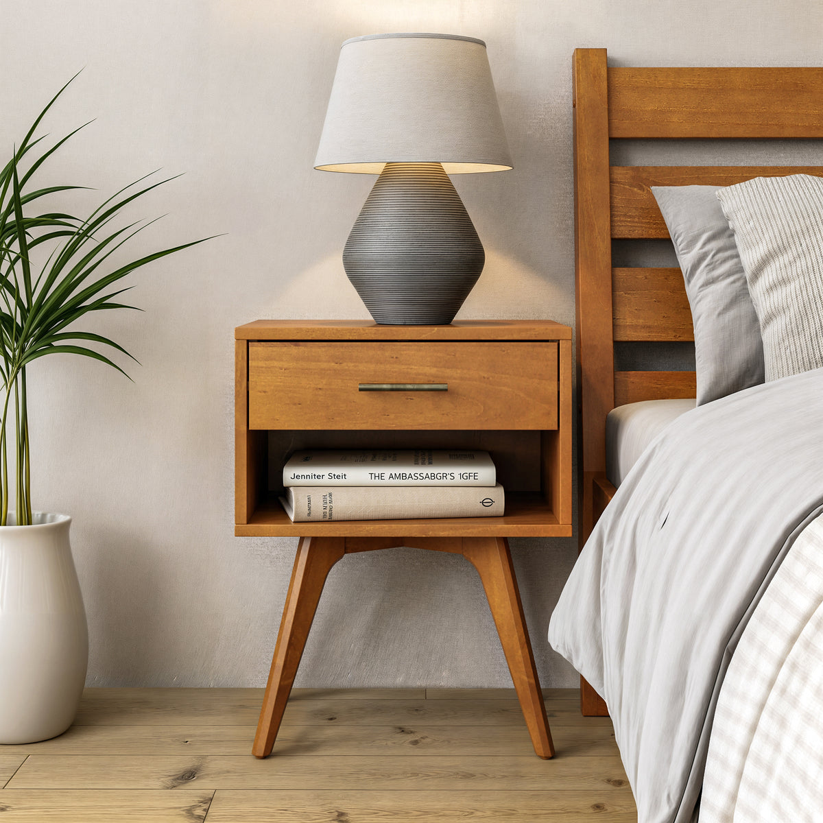 Mid Century Modern One Drawer Nightstand - 3 Finishes – Camaflexi