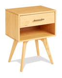 Mid Century Modern One Drawer Nightstand - 3 Finishes