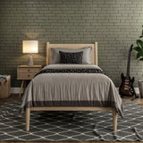 Mid-Century Panel Bed - 5 Color Options/4 Size Options