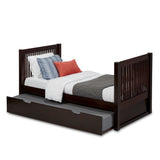 Cama con plataforma alta Camaflexi Twin Size - Cabecero Mission - 2 opciones de color