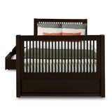 Camaflexi Full Size Tall Platform Bed - Mission Headboard - 2 Color Options