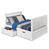 Camaflexi Full Size Tall Platform Bed - Mission Headboard - 2 Color Options