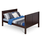 Camaflexi Full Size Tall Platform Bed - Panel Headboard - 2 Color Options