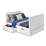 Camaflexi Full Size Tall Platform Bed - Panel Headboard - 2 Color Options