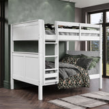 Camaflexi Full over Full Bunk Bed - Panel Headboard - 2 Color Options
