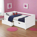 Camaflexi Panel Headboard - Twin Size Day Bed with Drawers or Trundle - 2 Color Options