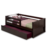 Camaflexi Panel Headboard - Twin Size Day Bed with Front Guard Rail & Drawers or Trundle - 2 Color Options