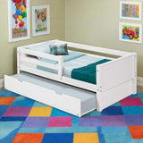 Camaflexi Panel Headboard - Twin Size Day Bed with Front Guard Rail & Drawers or Trundle - 2 Color Options