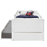 Camaflexi Panel Headboard - Twin Size Day Bed with Front Guard Rail & Drawers or Trundle - 2 Color Options