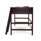 Camaflexi High Loft Bed - Panel Headboard - Cappuccino Finish - Twin or Full Size