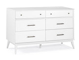 Mid-Century Six Drawer Dresser - 5 Color Options