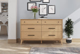 Mid-Century Six Drawer Dresser - 5 Color Options