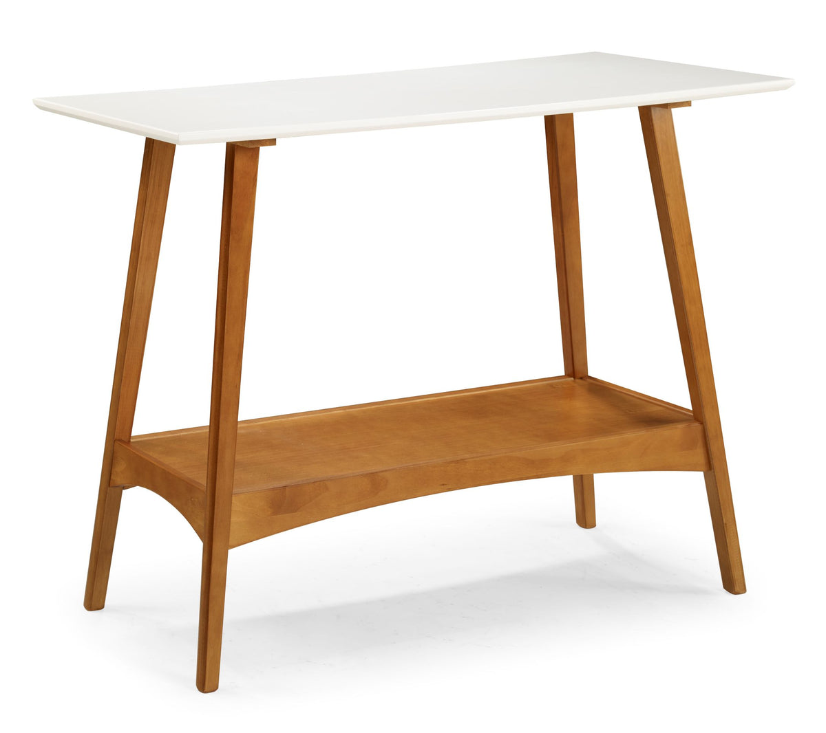 Mid Century Modern Console Table - Castanho/White Finish - MD23212
