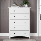 Shaker Style 5 Drawer Chest - 2 Color Options