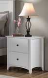 Shaker Style 2 Drawer Night Stand - 2 Color Options