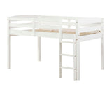 Tribeca Twin Size Junior Loft Bed - White Finish - T1303