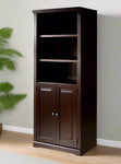 Newport Solid Wood Bookcase with Doors - Three Color Options