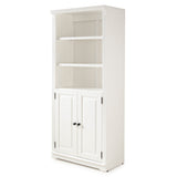 Newport Solid Wood Bookcase with Doors - Three Color Options