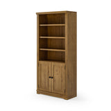 Newport Solid Wood Bookcase with Doors - Three Color Options