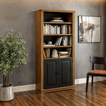 Newport Solid Wood Bookcase with Doors - Three Color Options