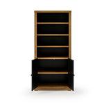 Newport Solid Wood Bookcase with Doors - Three Color Options