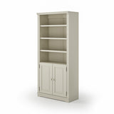 Newport Solid Wood Bookcase with Doors - Five Color Options
