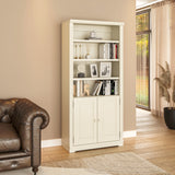 Newport Solid Wood Bookcase with Doors - Five Color Options