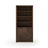 Newport Solid Wood Bookcase with Doors - Five Color Options