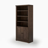 Newport Solid Wood Bookcase with Doors - Five Color Options
